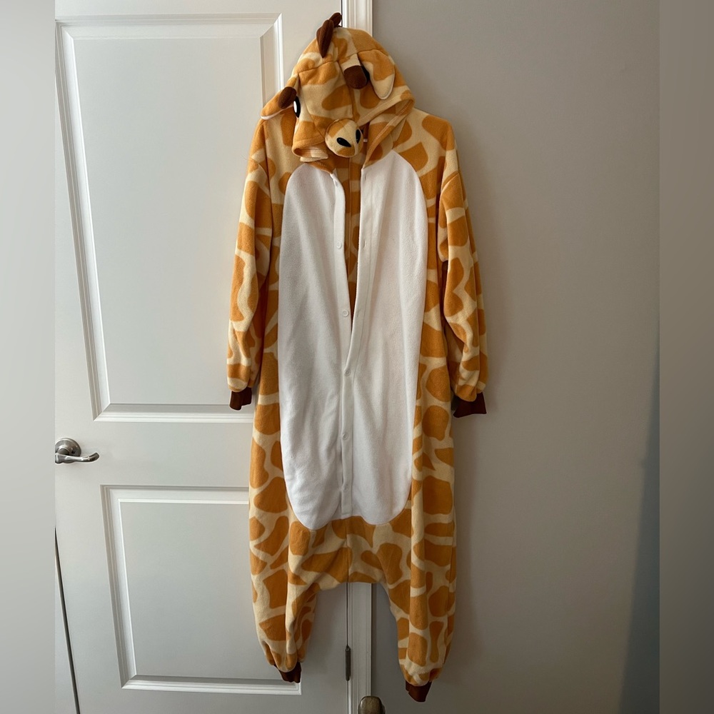 Silver Lilly Giraffe Onesie Adult Medium